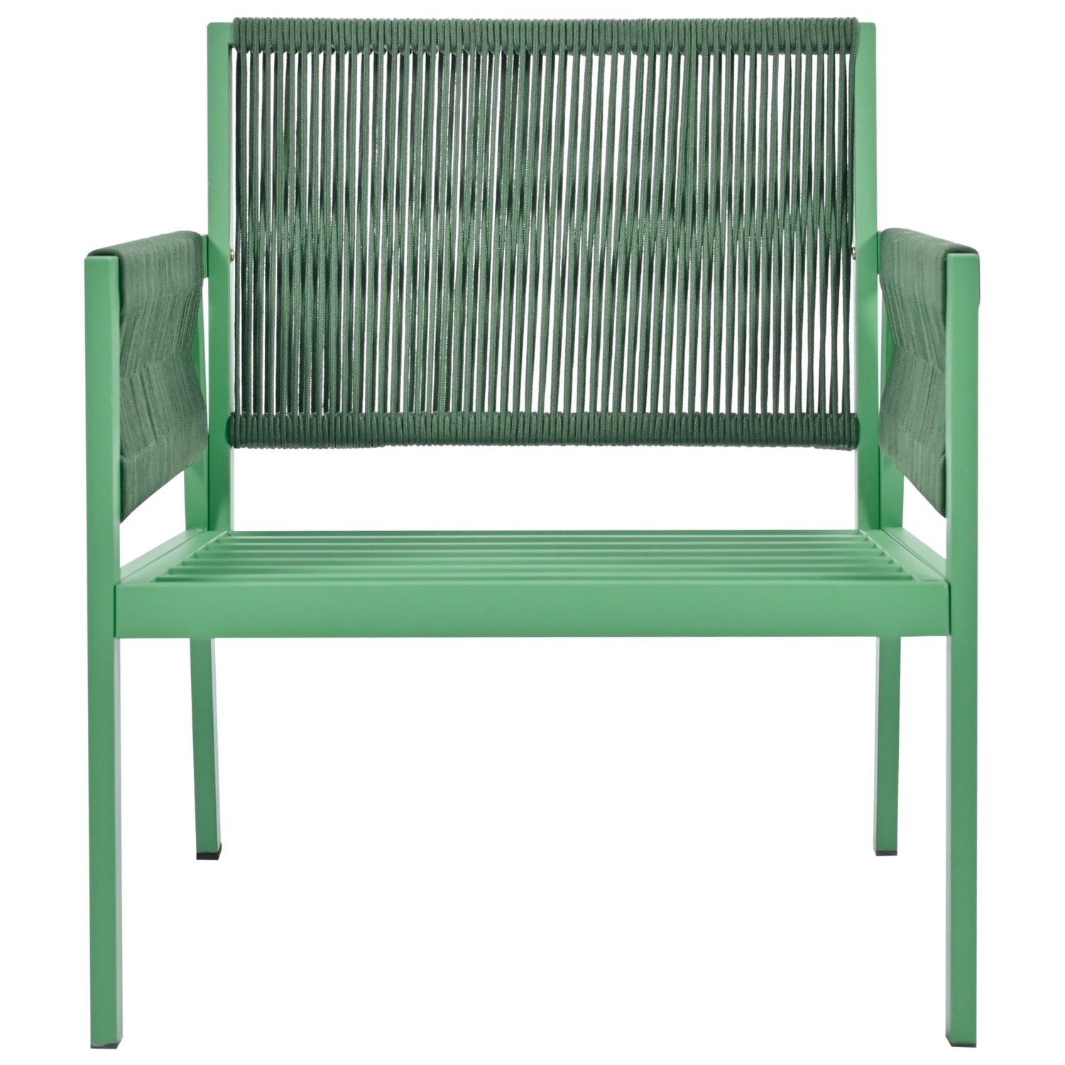 Outdoor Furniture with Tempered Glass Table,  Set Deep Seating with Thick Cushion  (Fluorescent Yellow &amp; Green)
