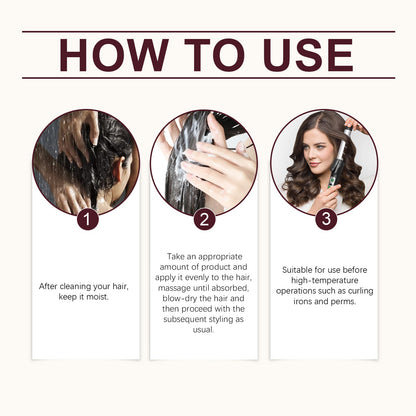 Heat Protection Free Shampoo Mask Gently Curing Dry, Split And Frizzy Hair At The End Of Hair Smooth And Bright Hair Mask