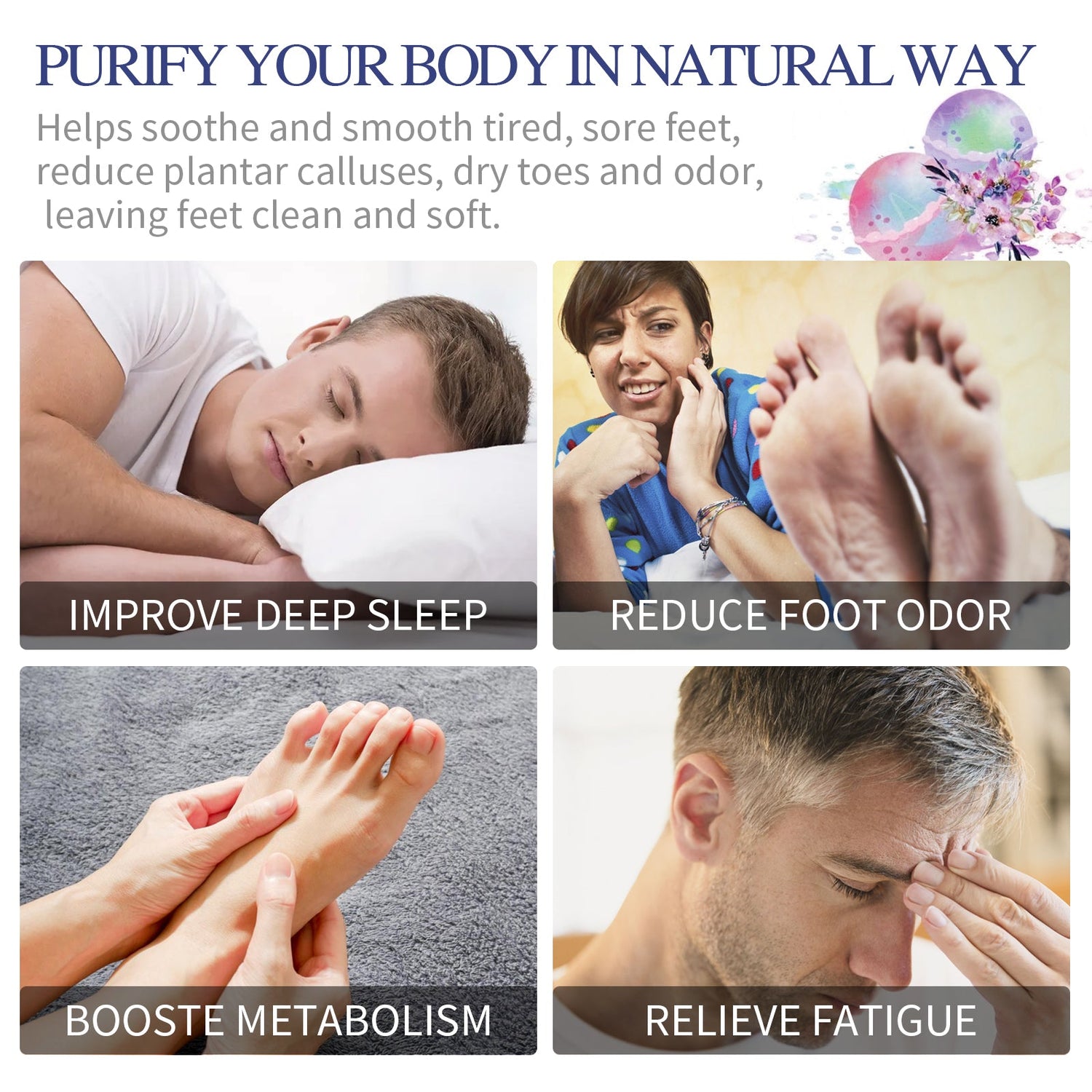 Foot Bath Ball, Moisturizing, Repairing, Anti-Cracking, Peeling, Cleaning, Relieving Physical Discomfort, Dispelling Cold And Dampness