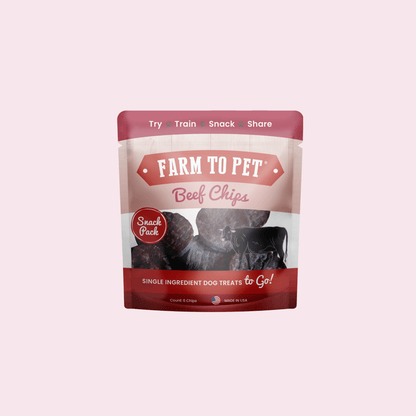 Beef Chips Snack Pack Bundles | Dog Treats for Training &amp; Travel