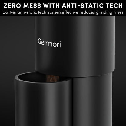 Geimori T38 Plus-The True Pro Grade Portable Coffee Grinder with 38mm Conical Burr, Anti-Static Tech, Stepless Grind Settings, Zero Retention