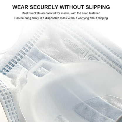 3D Mouth Mask Support Breathing Assist Help Mask Inner Cushion Bracket Food Grade Silicone Mask Holder Breathable Valve