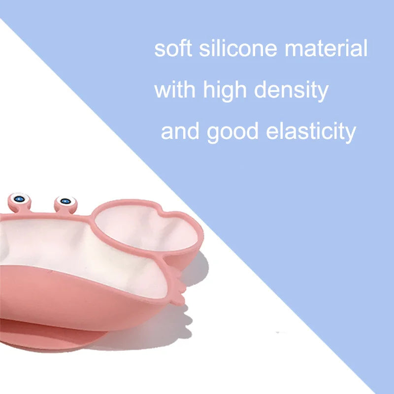 Crab Silicone Baby Suction Bowl