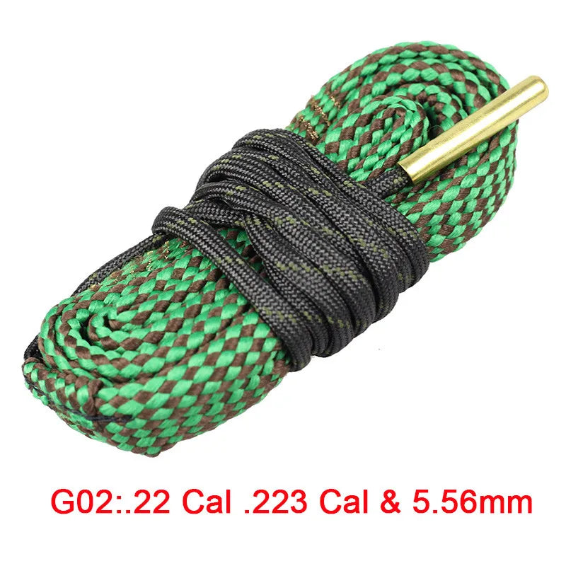 Hunting Gun Bore Cleaner Snake.22 Cal.223 Cal.38 Cal&amp; 5.56mm,7.62mm,12GA Rifle Cleaning Kit Tool Rifle Barrel Calibre Snake Rope