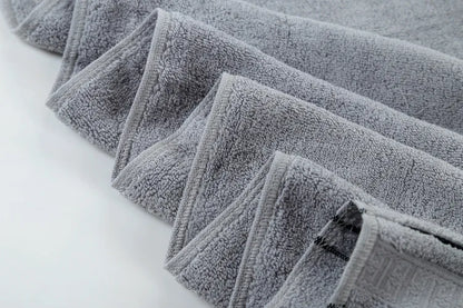 3Pieces Set Grey Cotton Towel Set for Men toalla 2pc Face Washcloth Hand Towel 1pc Bath Towel Camping Shower Towels Bathroom