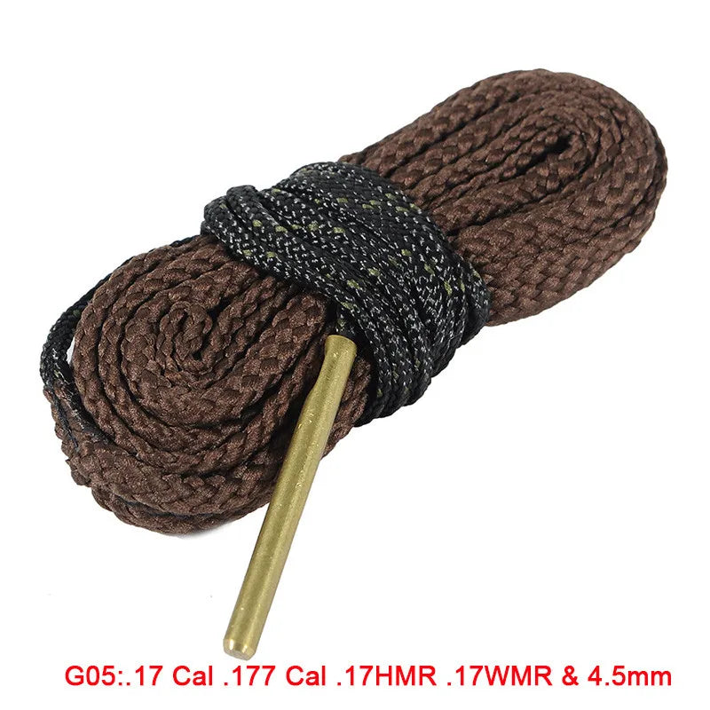 Hunting Gun Bore Cleaner Snake.22 Cal.223 Cal.38 Cal&amp; 5.56mm,7.62mm,12GA Rifle Cleaning Kit Tool Rifle Barrel Calibre Snake Rope