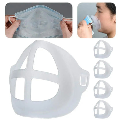 3D Mouth Mask Support Breathing Assist Help Mask Inner Cushion Bracket Food Grade Silicone Mask Holder Breathable Valve