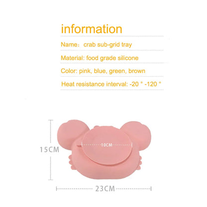 Crab Silicone Baby Suction Bowl