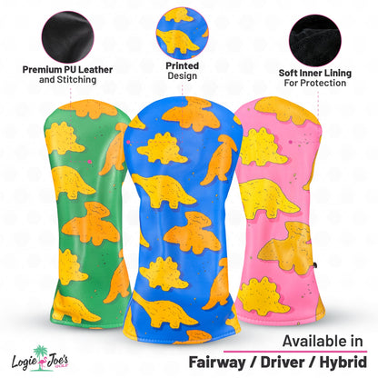 Dino Nugget Fairway Wood Headcover | Premium Golf Fairway Cover | Soft Protective Interior | Durable Synthetic Leather