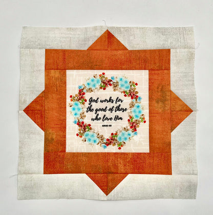 6" Bible Verse Fabric Panel