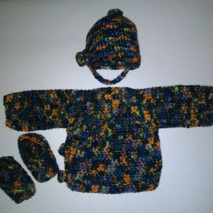 Newborn Duster Style Cardigan Crochet Kit