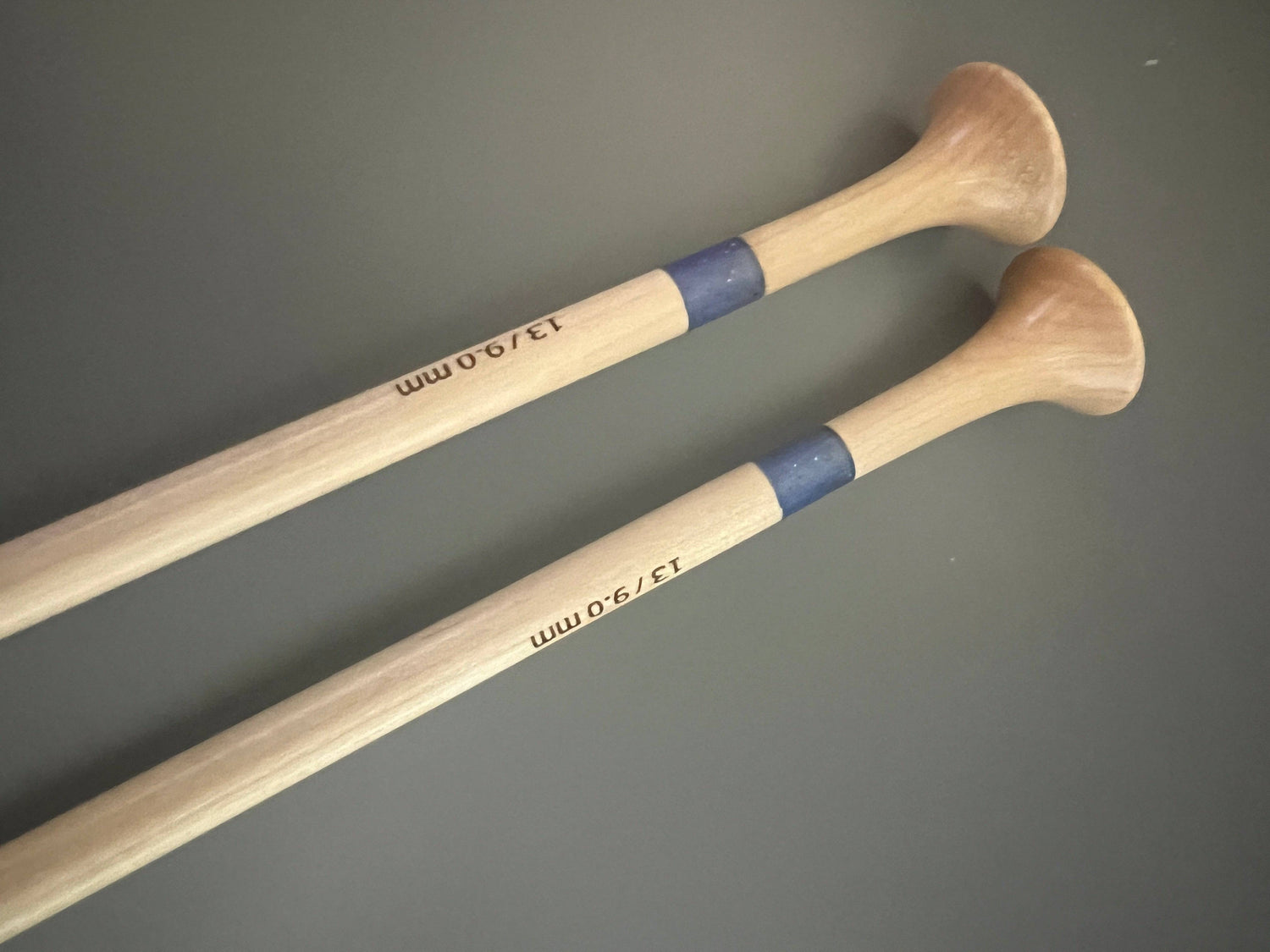 Purple Glitter Resin &amp; Maple Knitting Needles