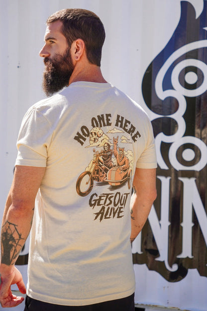 No One Gets Out Tee