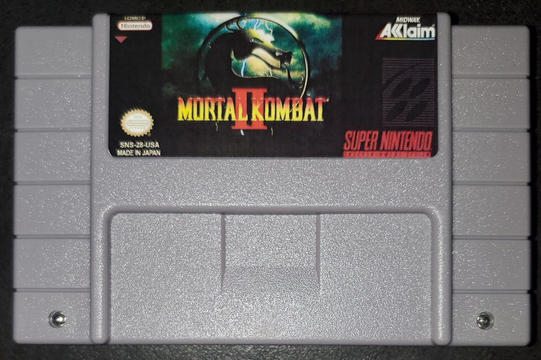 Mortal Kombat 2 SNES Video Game Cartridge Super Nintendo