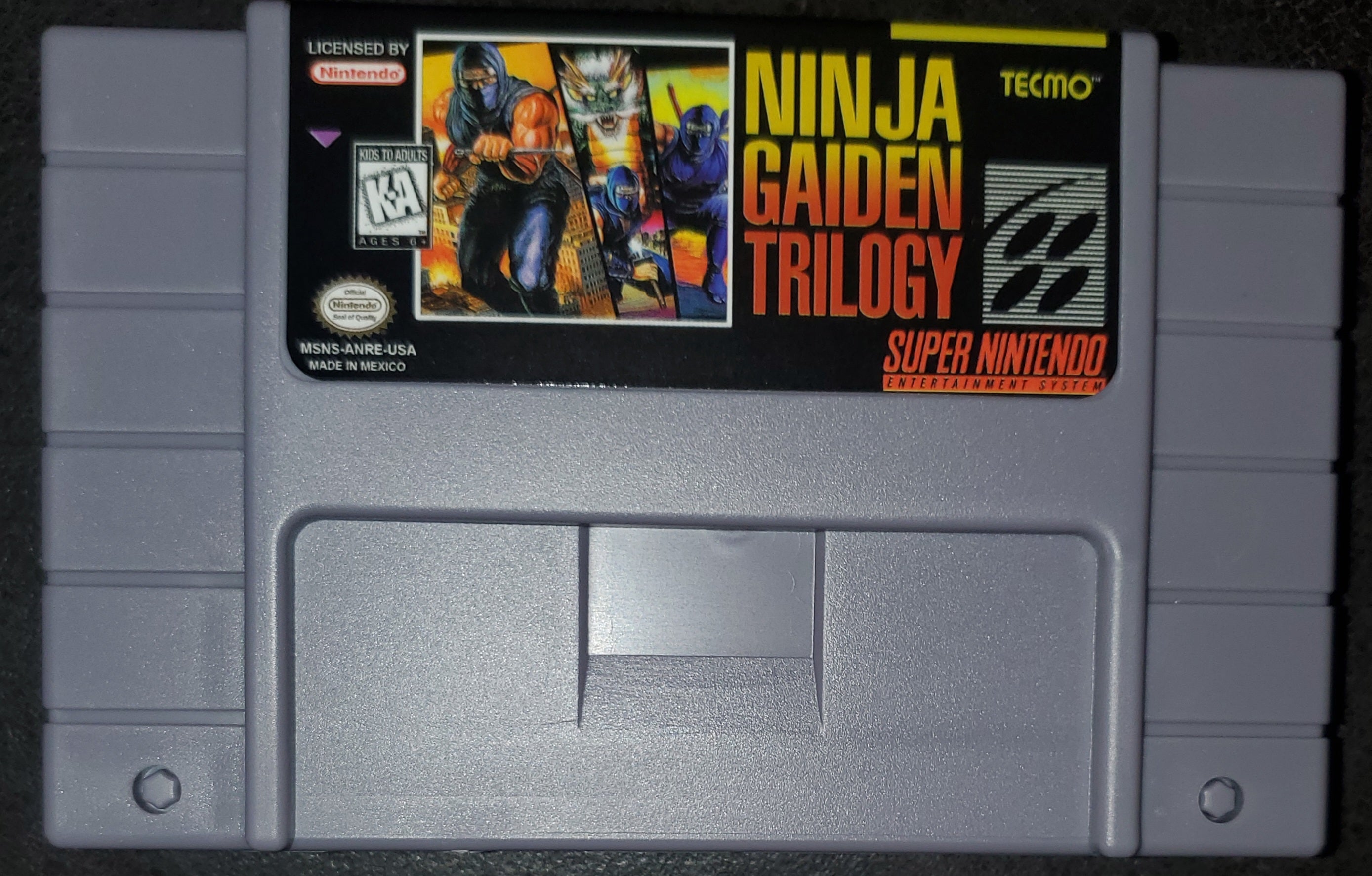 Ninja Gaiden Trilogy SNES Video Game Cartridge Super Nintendo