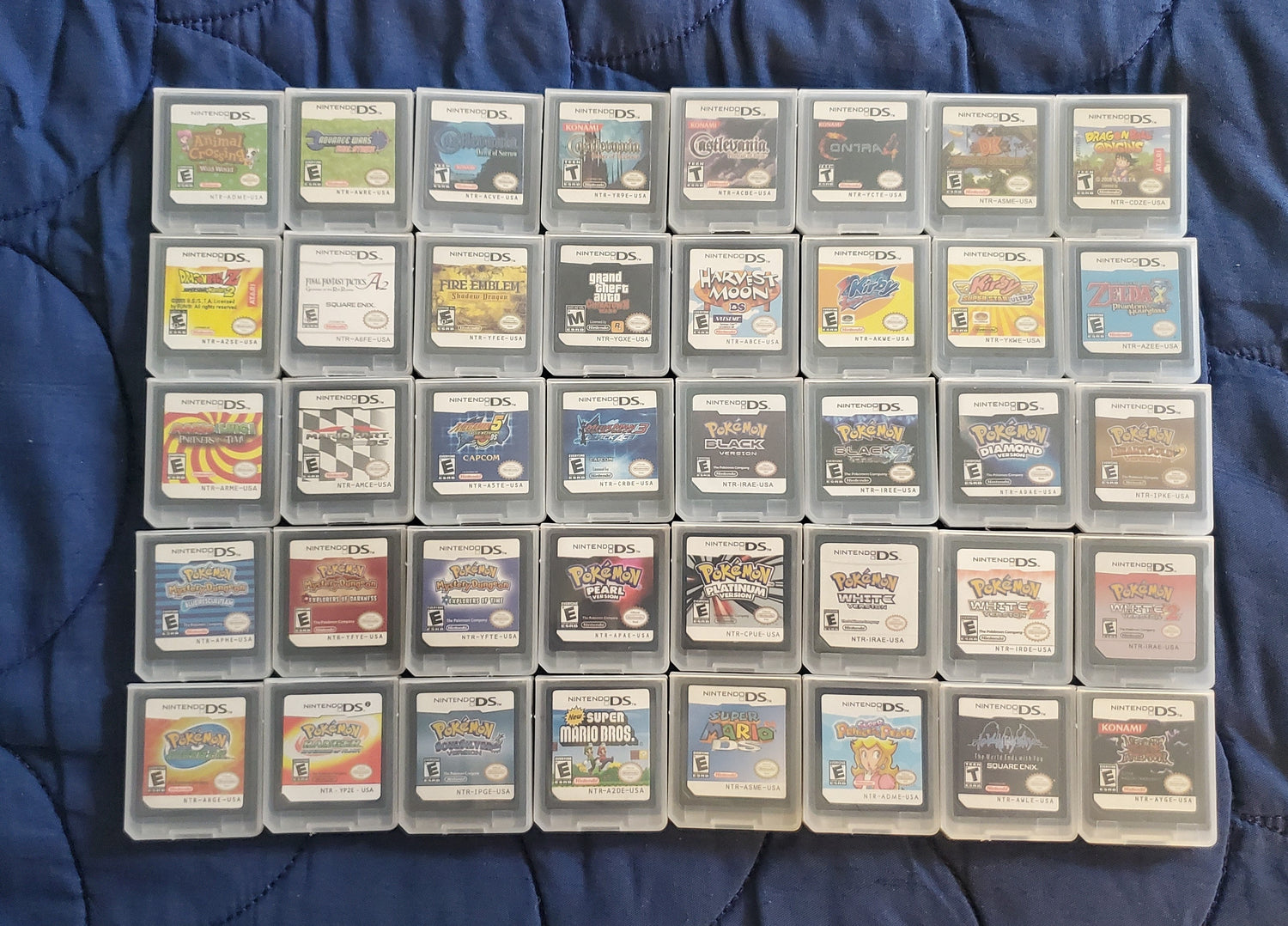 Nintendo DS Video Game Cartridge Collection NDS Pokemon
