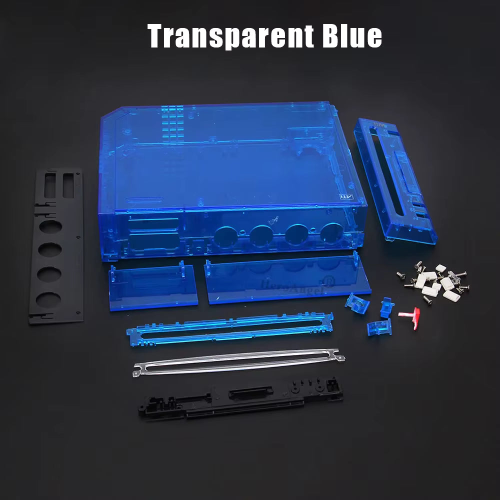 Nintendo Wii Full Replacement Shell Housing Faceplate Blue Transparent
