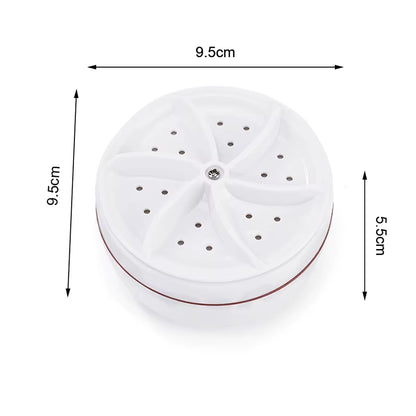 TurboClean™ Mini Washer: USB-Powered Ultrasonic Laundry Solution for Home &amp; Travel