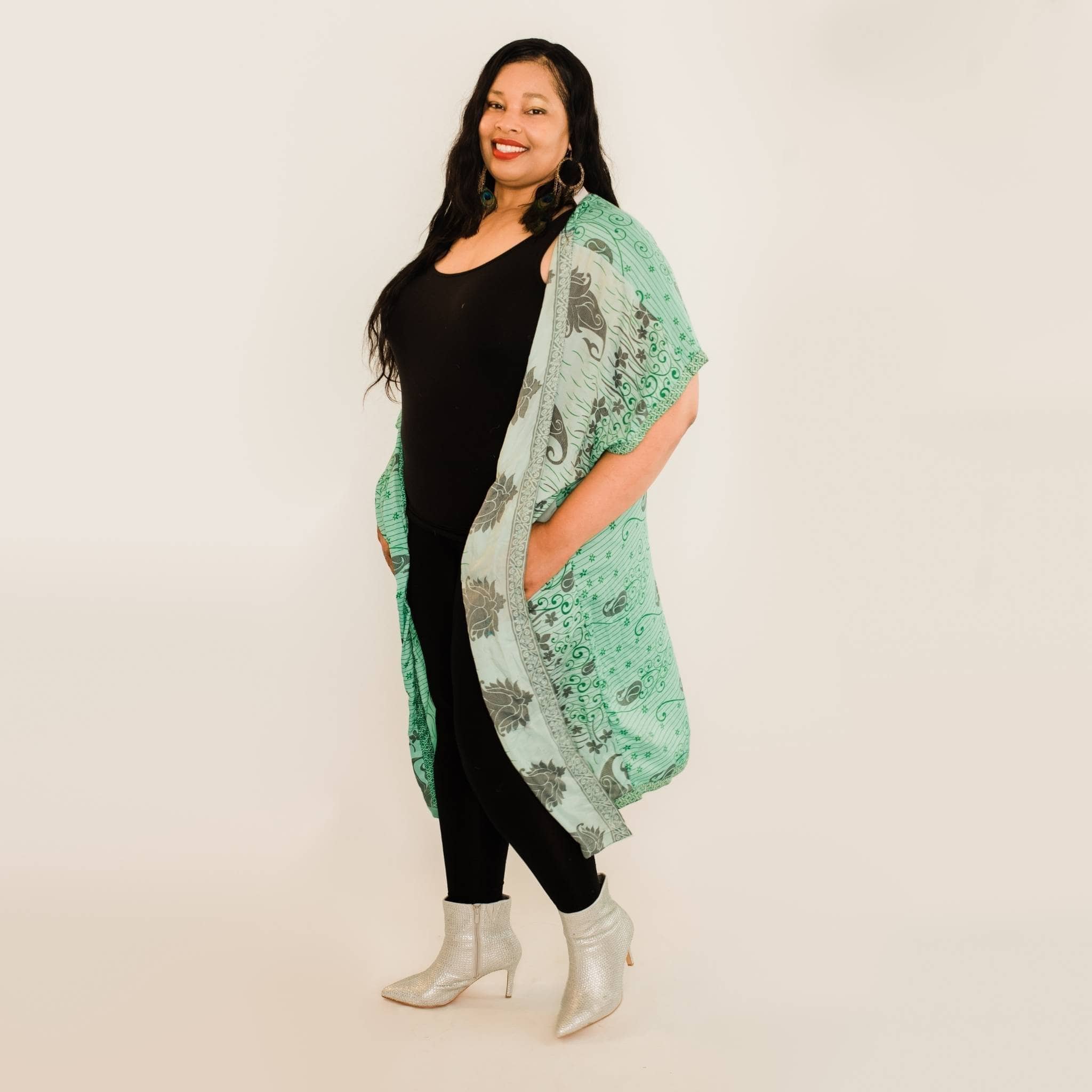 Amara Long Sari Duster