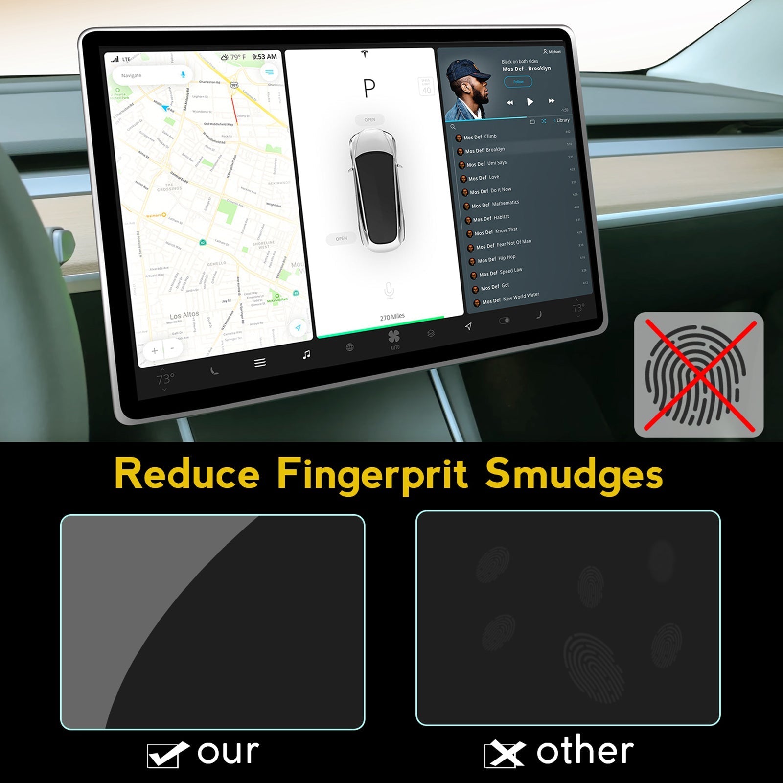 Screen Protector for Tesla Model Y &amp; Model 3