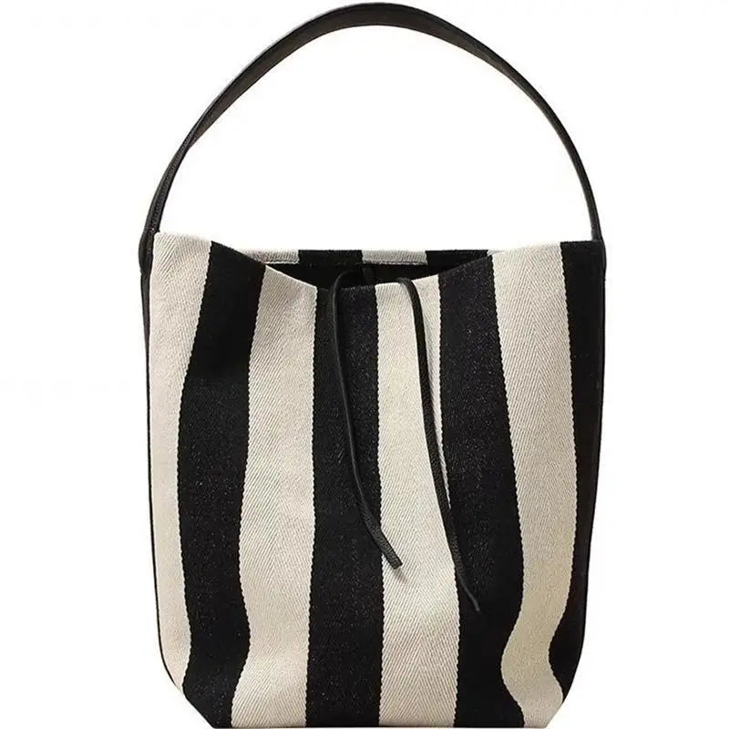 Black and white contrasting wide shoulder strap women&