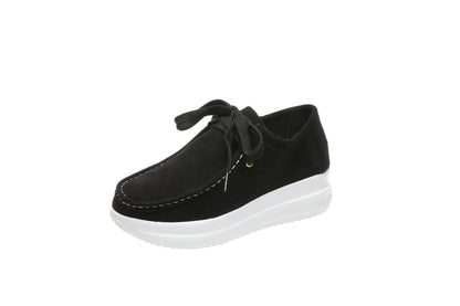 Casual sports single shoe round toe lace up flat bottom comfortable mesh women&