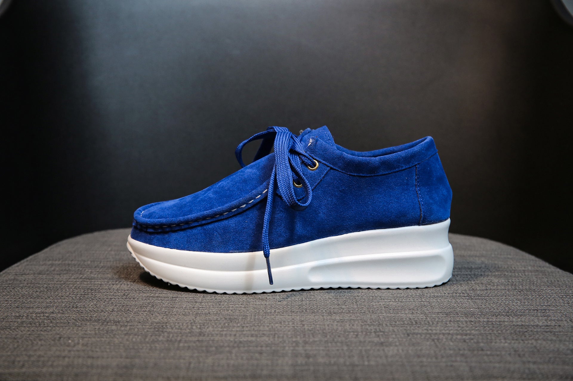 Casual sports single shoe round toe lace up flat bottom comfortable mesh women&