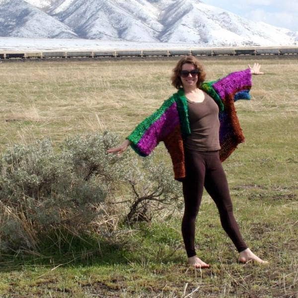Chi Rainbow Ribbon Jacket - Crochet Kit