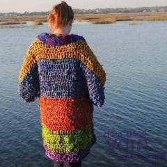Chi Rainbow Ribbon Jacket - Crochet Kit