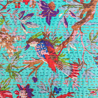 Handmade Kantha Quilt Blanket