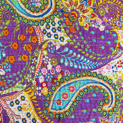 Handmade Kantha Quilt Blanket