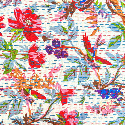 Handmade Kantha Quilt Blanket