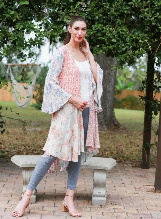 Limited Edition:  Woodstock Dreams Wild Rose Mosaic Cardigan