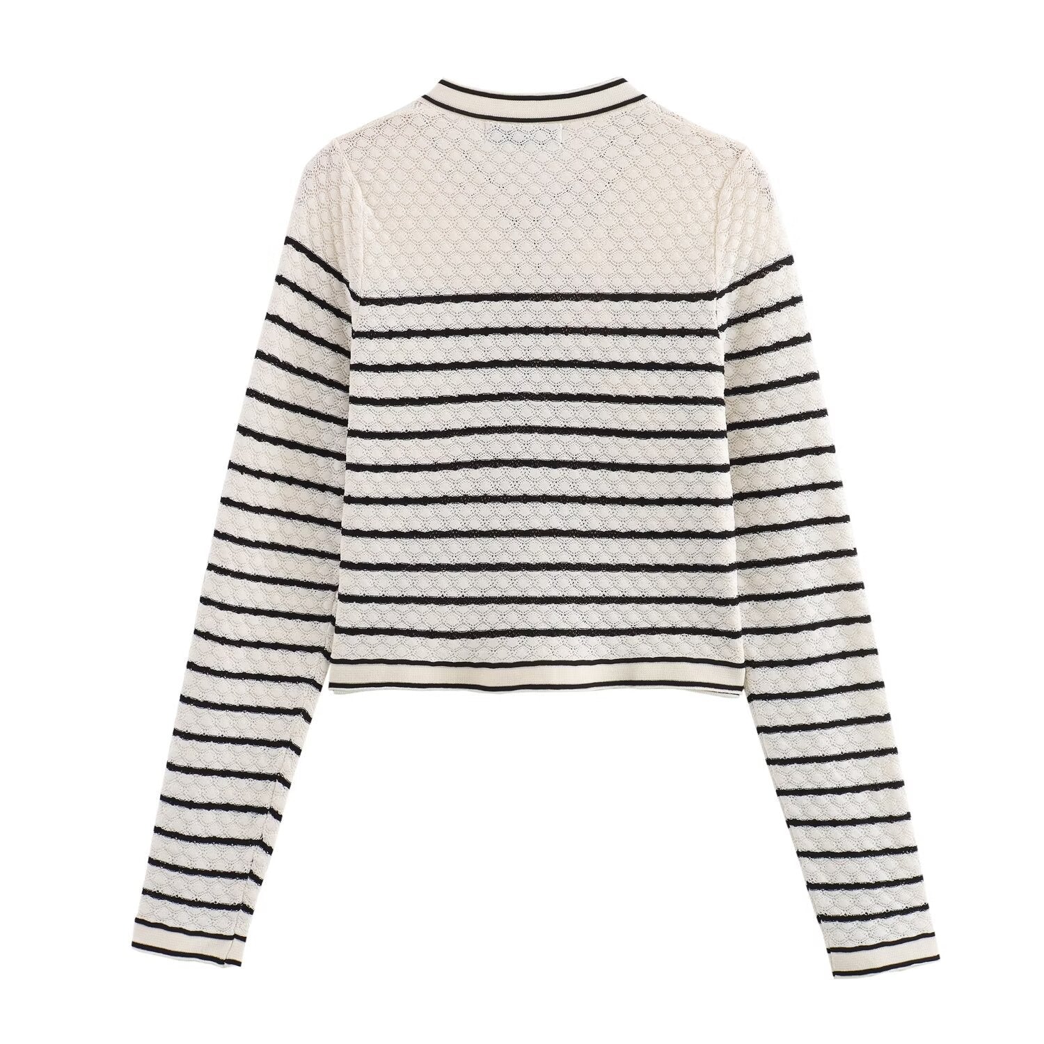 Color blocking striped women&