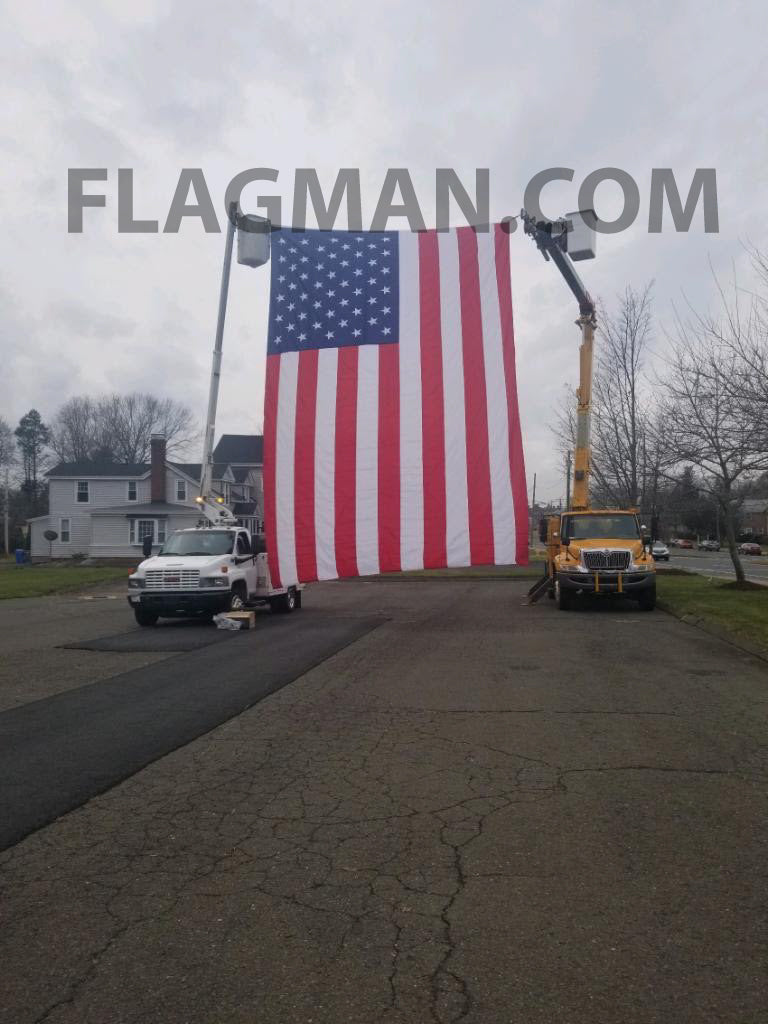 AerialVent™ Ventilated Polyester American Flag for Aerial Display | Made in USA