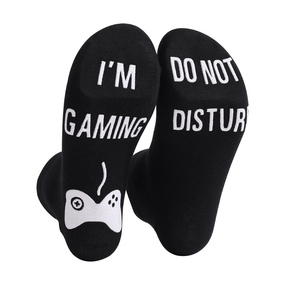 DO NOT DISTURB Short Socks Glue Letter Printing Socks Men&