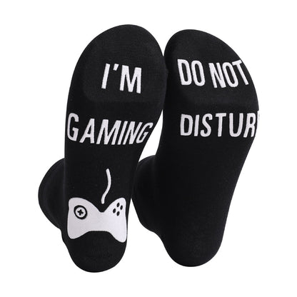 DO NOT DISTURB Short Socks Glue Letter Printing Socks Men&