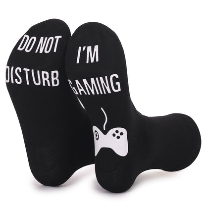 DO NOT DISTURB Short Socks Glue Letter Printing Socks Men&
