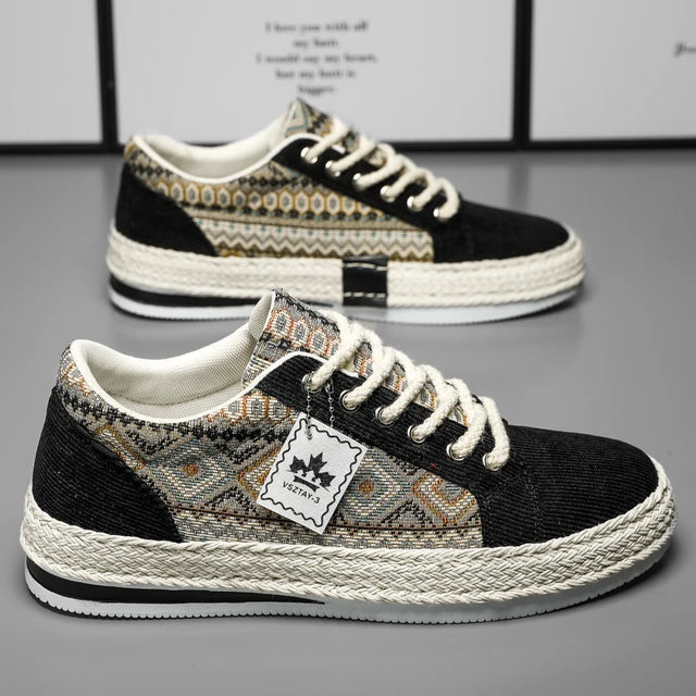 Espadrilles Men Sneakers Flat Canvas Shoes For Men Yuppie Casual Walking Shoes Male Linen Men&