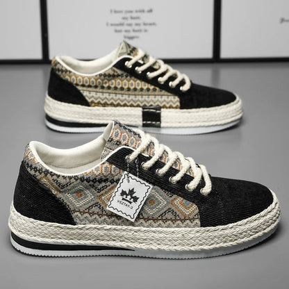 Espadrilles Men Sneakers Flat Canvas Shoes For Men Yuppie Casual Walking Shoes Male Linen Men&