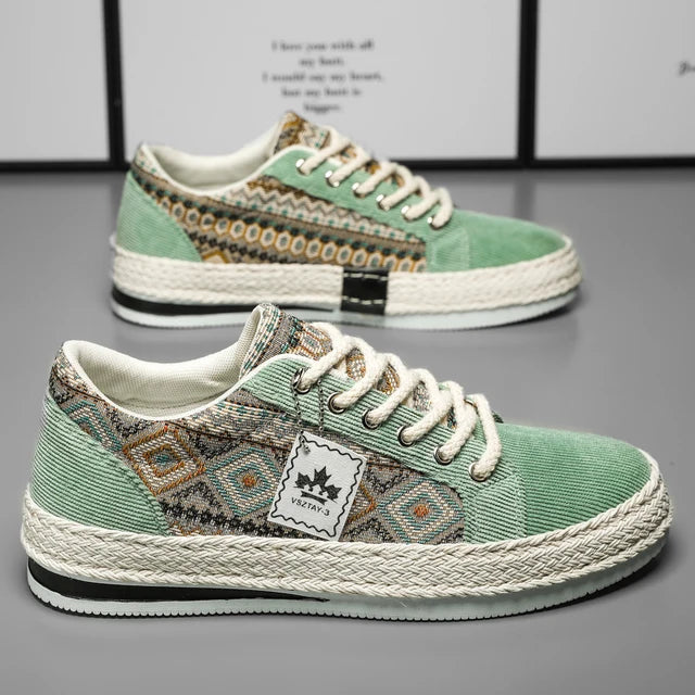 Espadrilles Men Sneakers Flat Canvas Shoes For Men Yuppie Casual Walking Shoes Male Linen Men&