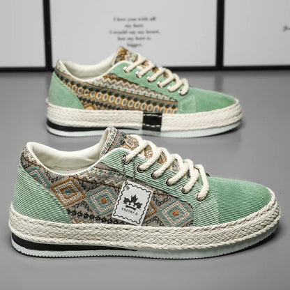 Espadrilles Men Sneakers Flat Canvas Shoes For Men Yuppie Casual Walking Shoes Male Linen Men&