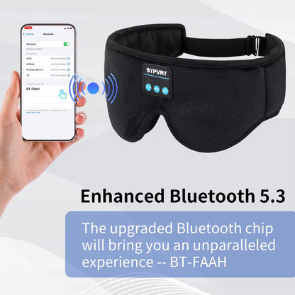 DreamTune 3D: Bluetooth Sleep Mask with Wireless Headset &amp; Adjustable Eye Cover