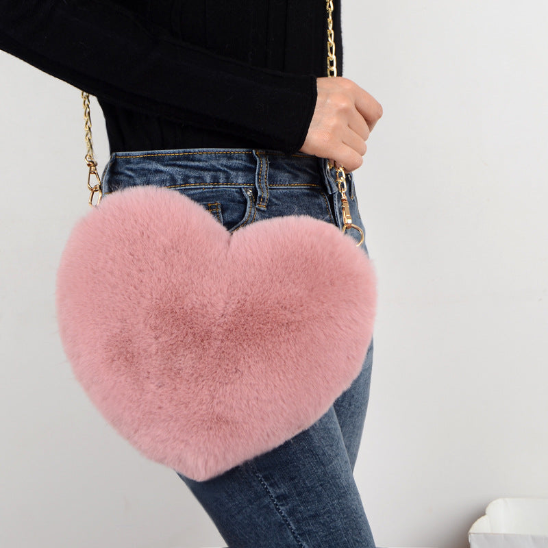 Fashion love heart bag peach heart bag women&