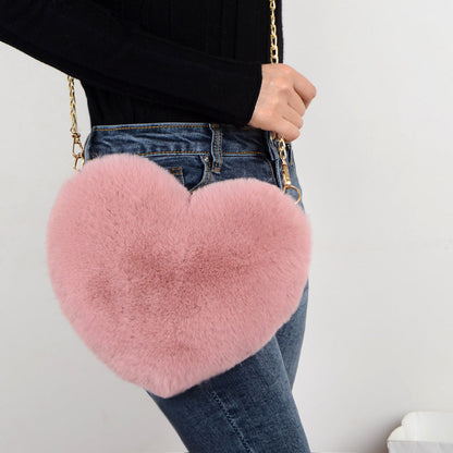 Fashion love heart bag peach heart bag women&
