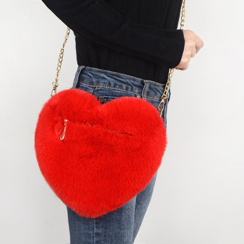 Fashion love heart bag peach heart bag women&