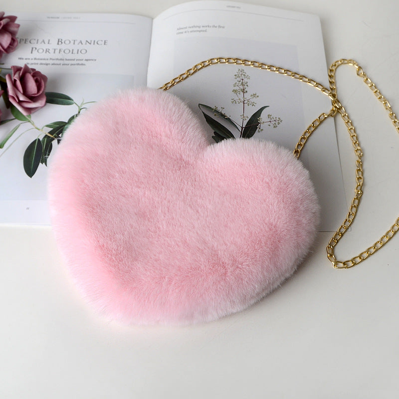 Fashion love heart bag peach heart bag women&