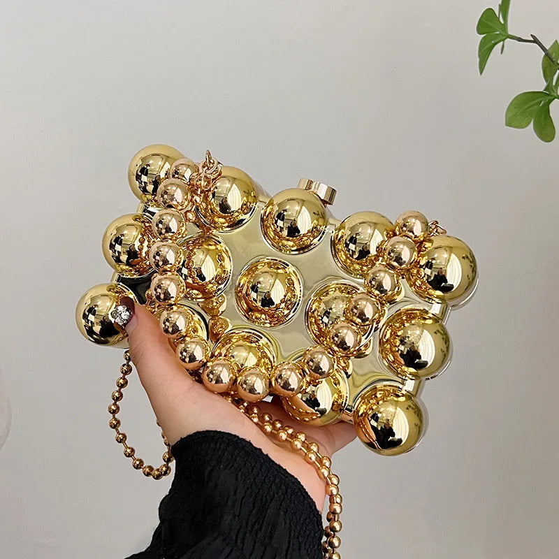 Fashionable mini lipstick bag trendy and versatile pearl chain crossbody bag