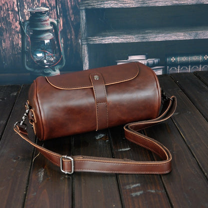 Fashionable Single Shoulder Cylinder Bag Retro Trendy and Personalized Creative Cylinder Bag