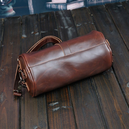 Fashionable Single Shoulder Cylinder Bag Retro Trendy and Personalized Creative Cylinder Bag